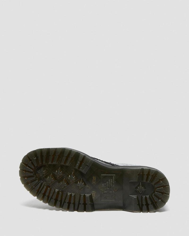 Dr Martens Sinclair Leopard Emboss Patent Lær Platform Støvler Dame Svarte Leopard | Norge 527YXF